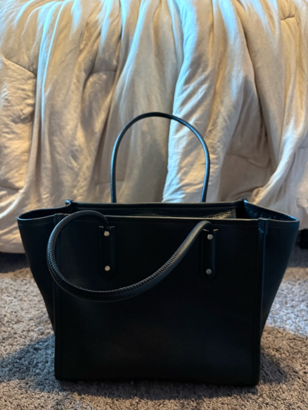 kate spade Black Logo Leather Tote - Picture 2 of 7